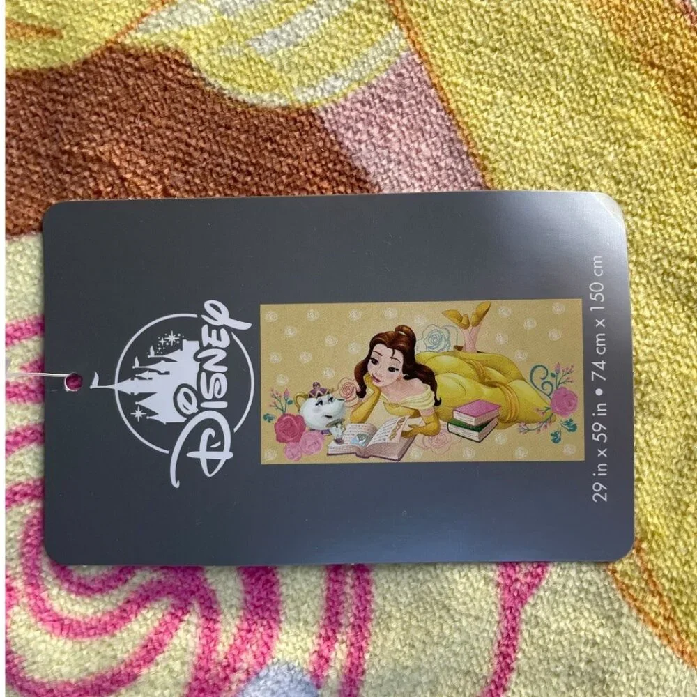 Disney Store Beauty and the Beast Belle Mrs Potts Chip Princess Beach Pool Towel